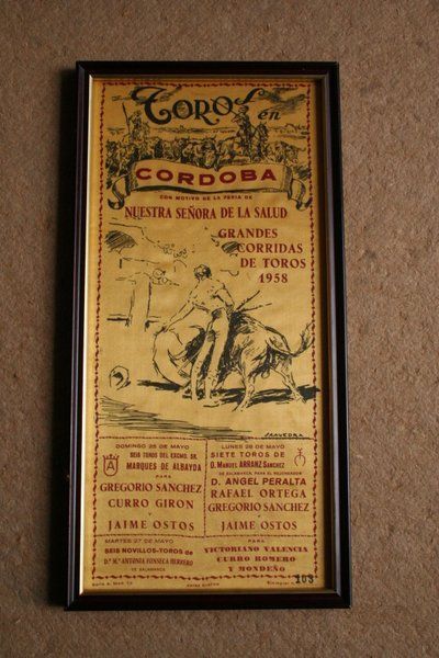 Cartel de toros de Córdoba. 1958.