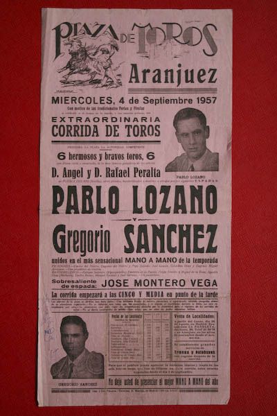 Cartel de toros de Aranjuez.