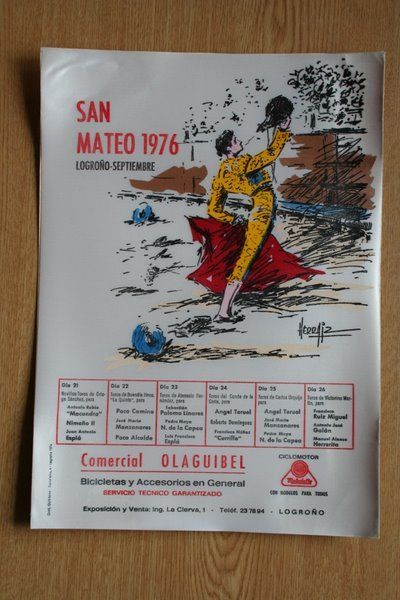 Cartel de toros de Logroño. San Mateo 1976.