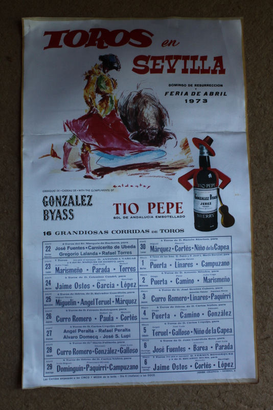 Cartel de toros de Sevilla. Feria de Abril de 1973. 