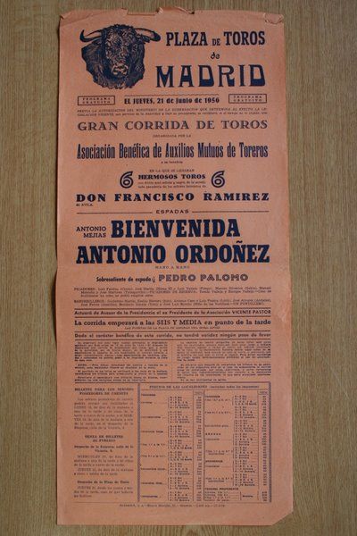 Cartel de toros de Madrid.