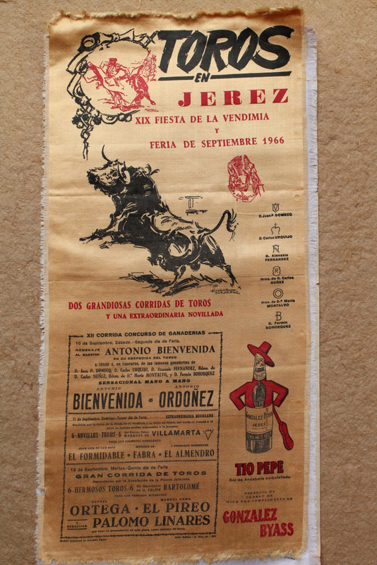 Cartel de toros de Jerez. XIX Fiesta de la Vendimia y Feria de Septiembre 1966.