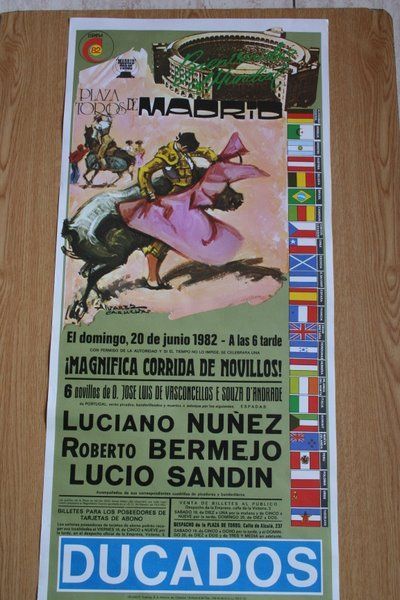 Cartel de toros de Madrid. 20 de junio de 1982.