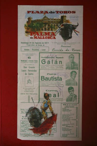 Cartel de toros de Palma de Mallorca