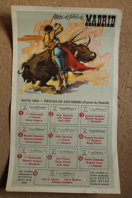 Cartel de toros de Madrid. 