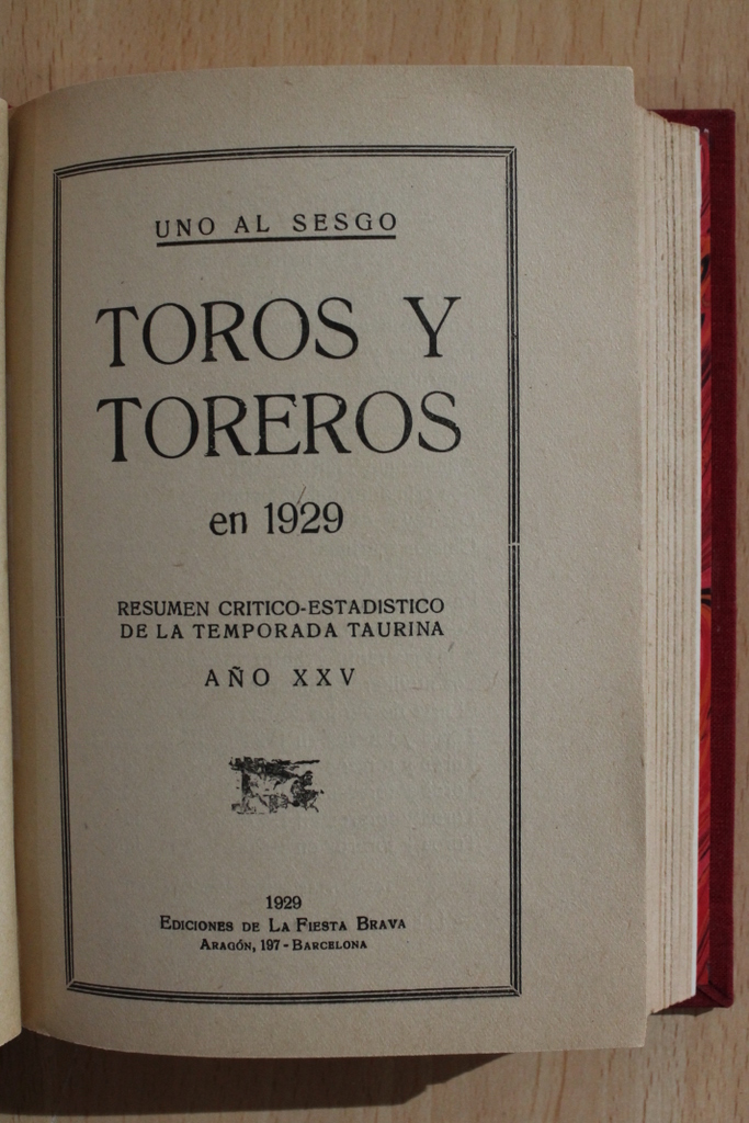 Toros y toreros en 1929.