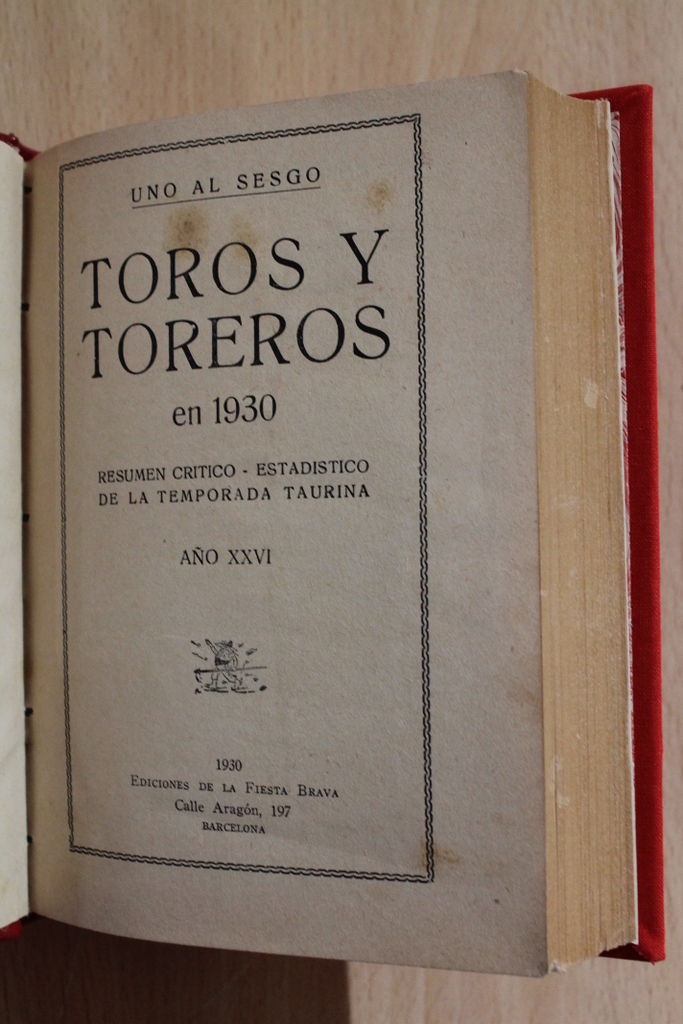 Toros y toreros en 1930.