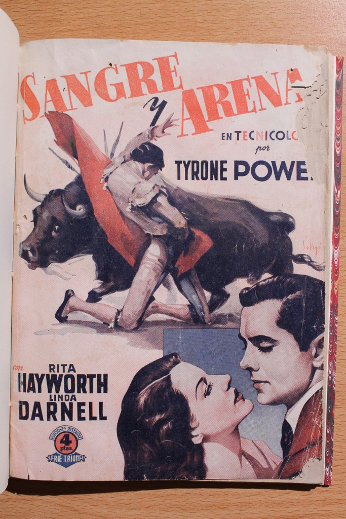 Sangre y arena. Producción en tecnicolor. Argumento según la novela de Vicente Blasco Ibáñez.