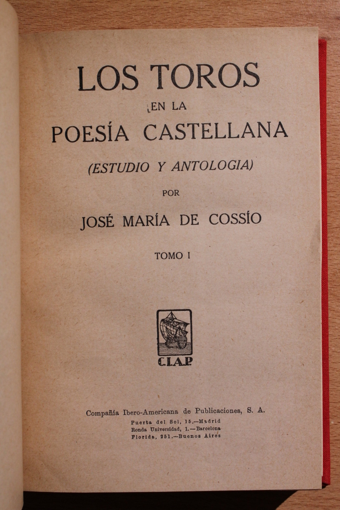Los toros en la poesía castellana (Estudio y antología).