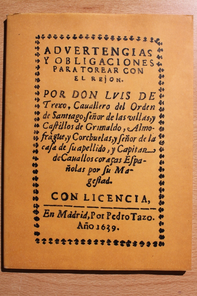 Advertencias y obligaciones para torear con el rejón.
