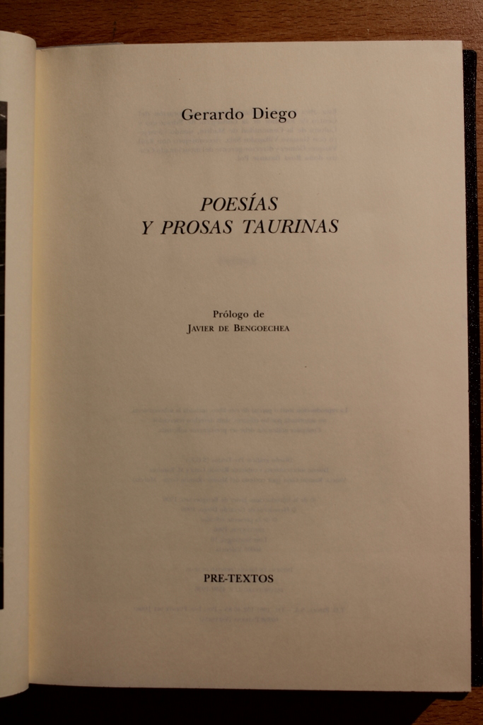 Poesías y prosas taurinas.