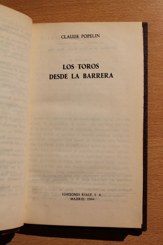 Los toros desde la barrera.