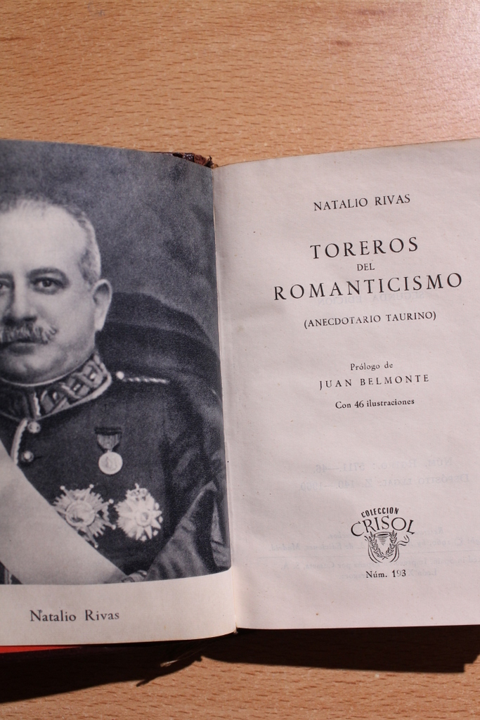 Toreros del Romanticismo. Anecdotario taurino. Prólogo de Juan Belmonte.