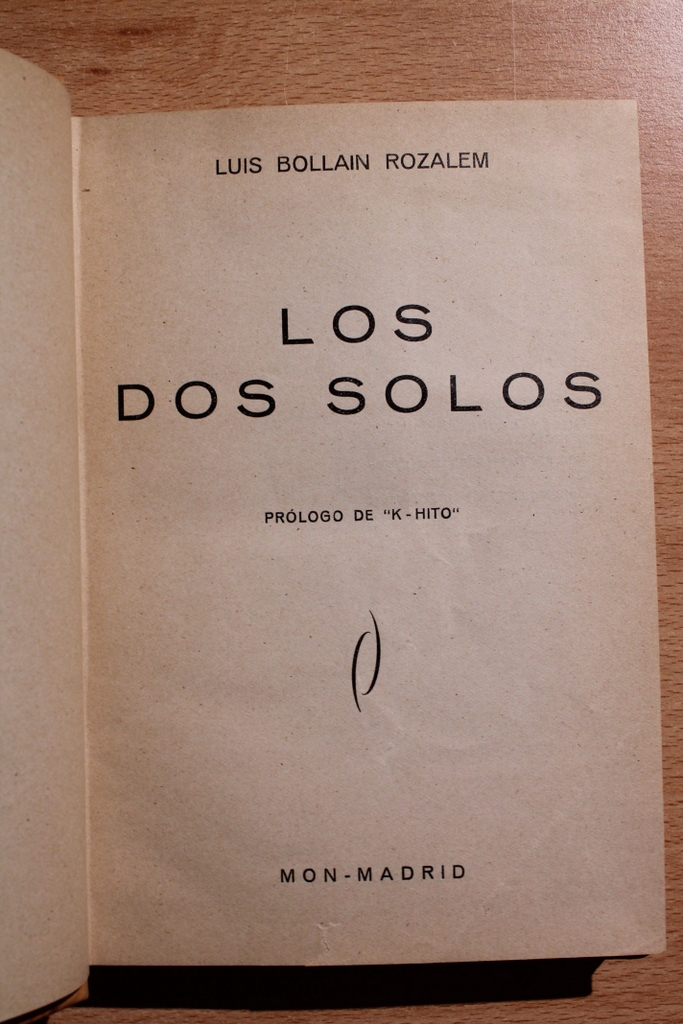 Los dos solos. Prólogo de K. Hito.
