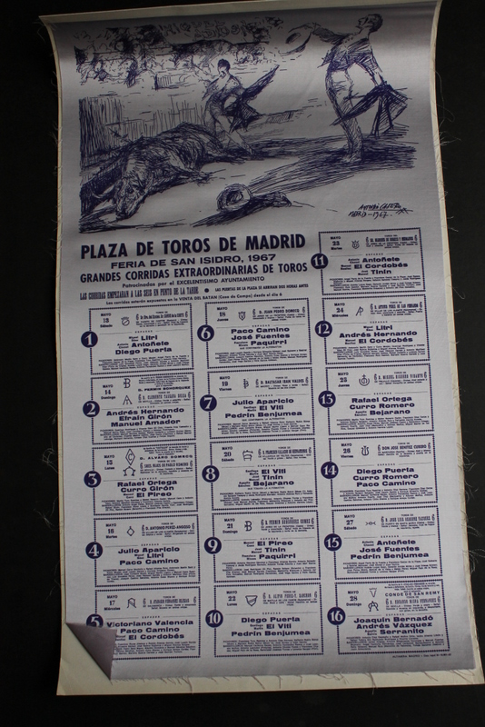 Cartel de toros de Madrid. San Isidro 1967. 