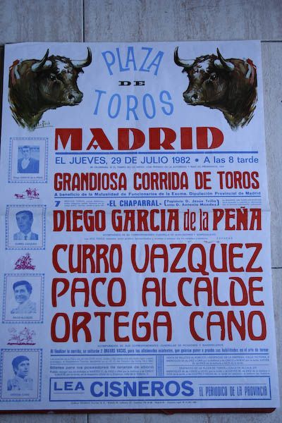 Cartel de toros de Madrid