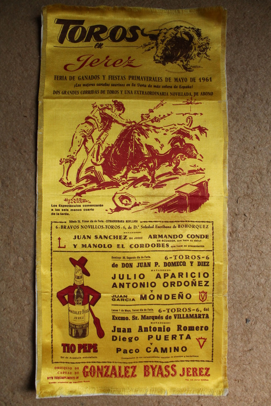 Cartel de toros de Jerez. Fiestas primaverales de Mayo de 1961.