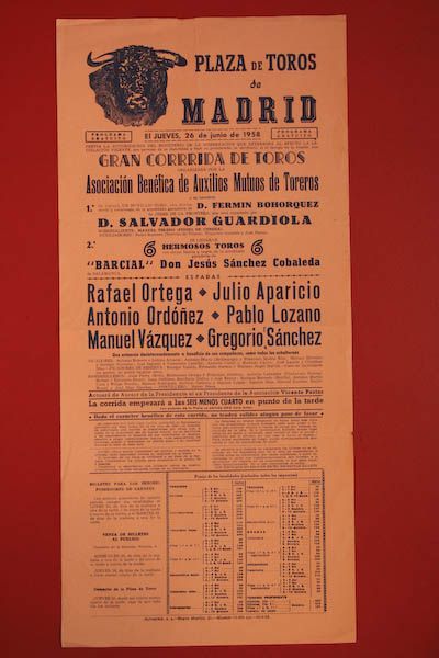 Cartel de toros de Madrid