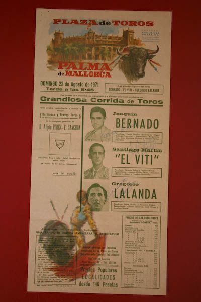 Cartel de toros de Palma de Mallorca