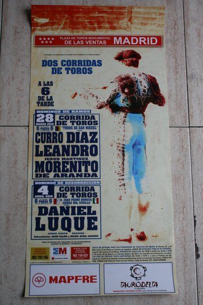 Cartel de toros de Madrid. 28 de marzo y 4 de abril de 2010.