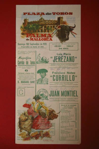 Cartel de toros de Palma de Mallorca