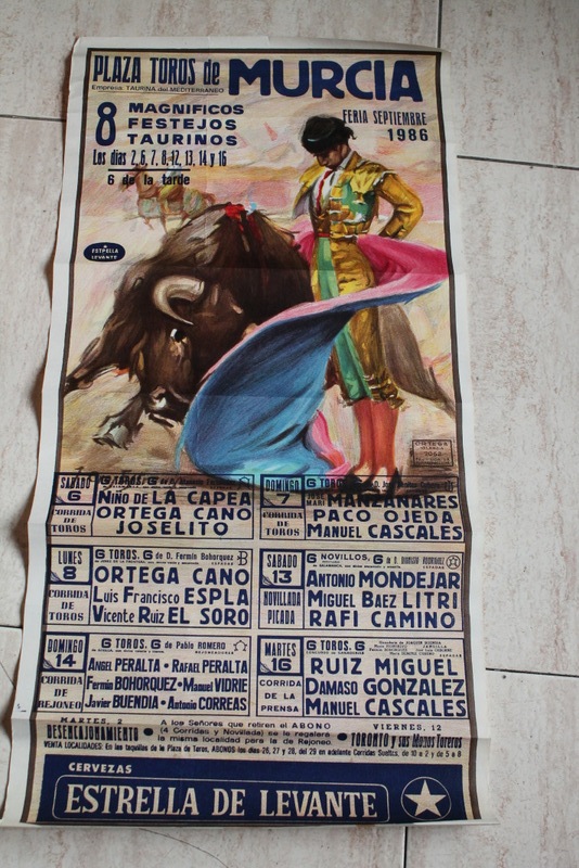 Cartel de toros de Murcia. Días 2, 6, 7, 8, 12, 13, 14 y 16 de septiembre de 1986.