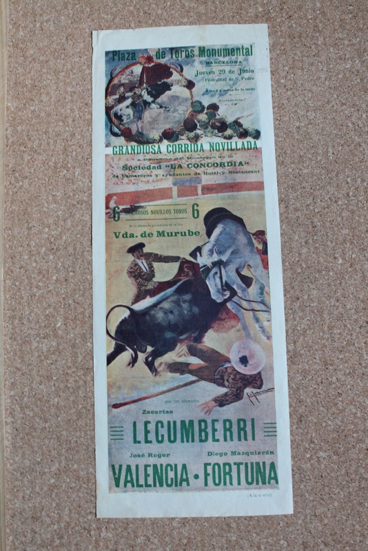 Cartel de toros de Barcelona. 29 de junio de 1916.