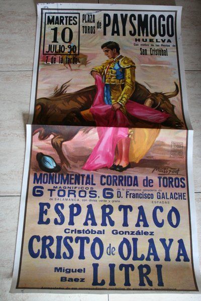 Cartel de toros de Paysmogo, Huelva. 10 de julio de 1990.