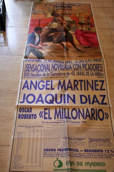 Cartel de toros de Madrid. Las Ventas. 10 de marzo de 1991.