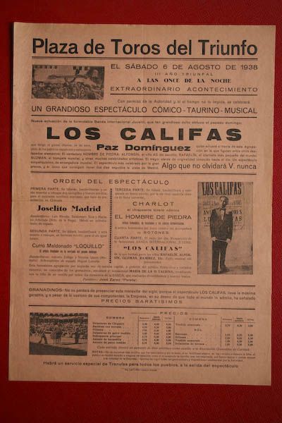 Cartel de toros del Triunfo