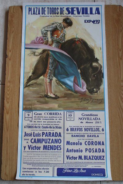 Cartel de toros de Sevilla. 9 y 10 de junio de 1990. 