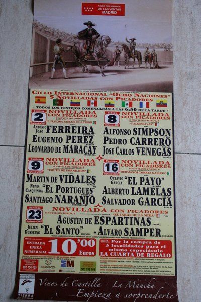 Cartel de toros de Madrid. 2, 8, 9, 16 y 23 de septiembre de 2007.