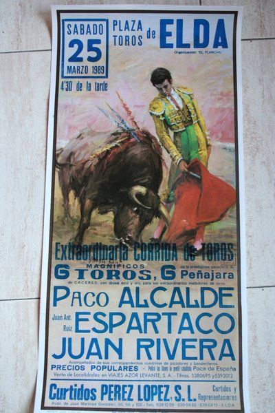 Cartel de toros de Elda. 25 de marzo de 1989.