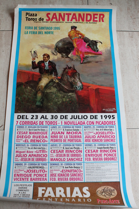Cartel de toros de Santander. Del 23 al 30 de julio de 1995.