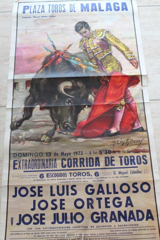 Cartel de toros de Málaga. 13 de mayo de 1973.