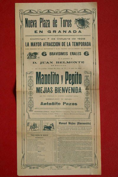 Cartel de toros de Granada