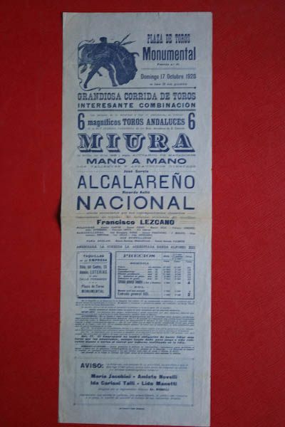 Cartel de toros de Barcelona