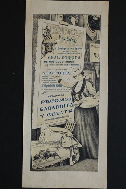 Cartel de toros de Valencia. 10 de abril de 1910.