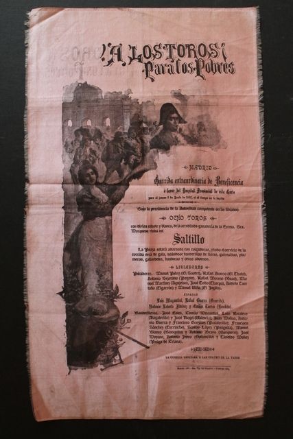 Cartel de toros de Madrid. 3 de junio de 1897. Beneficencia.