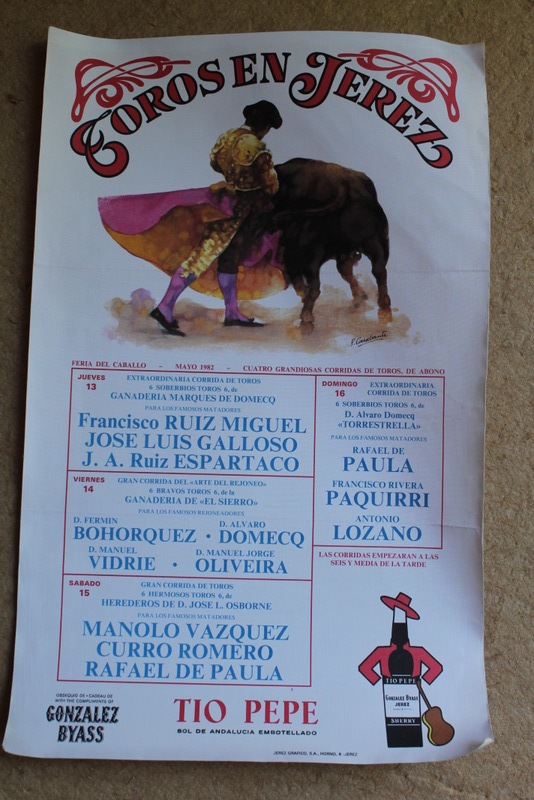 Cartel de toros de Jerez. Feria del caballo. 13 al 16 de mayo de 1982.