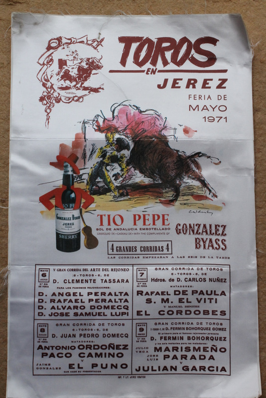 Cartel de toros de Jerez. Feria de Mayo de 1971.