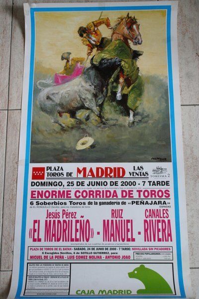 Cartel de toros de Madrid. 25 de junio de 2000.
