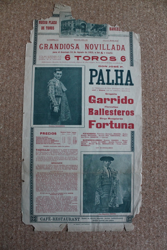 Cartel de toros de Barcelona. 15 de agosto de 1915. 