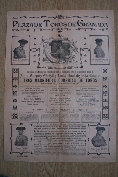 Cartel de toros de Granada