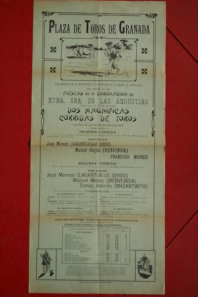 Cartel de toros de Granada
