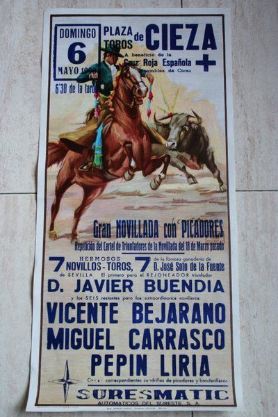 Cartel de toros de Cieza. 6 de mayo de 1990.