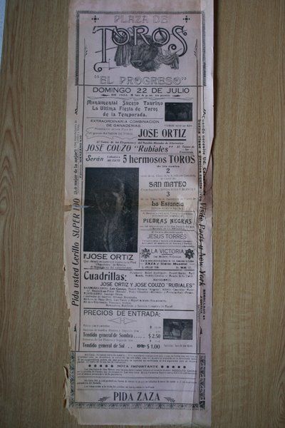 Cartel de toros de México. 1923.