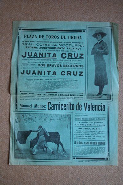 Cartel de toros de Úbeda. 8 de septiembre de 1934. 