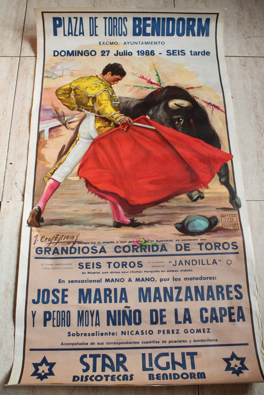 Cartel de toros de Benidorm. 27 de julio de 1986. 