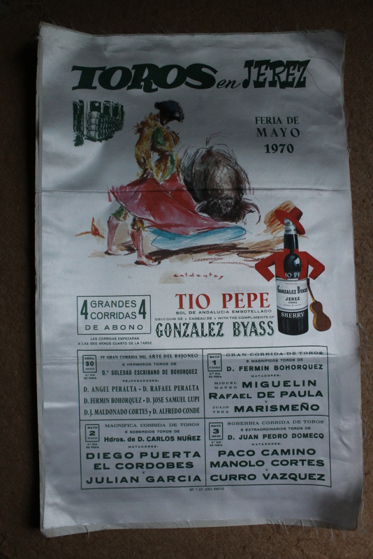 Cartel de toros deJerez. Feria de Mayo 1970. 30 de abril al 3 de mayo.